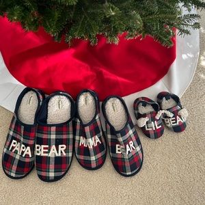 NWOT Papa/Mama/Lil Bear slipper set